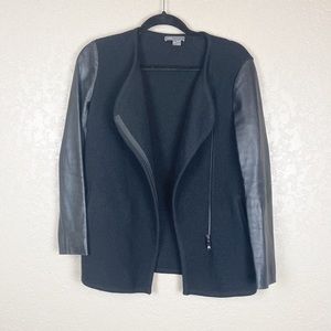 Vince asymmetrical Wool and Leather Moro jacket
